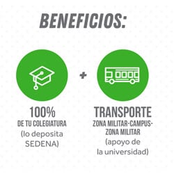 Beneficios de CECOBECAS SEDENA en Tecmilenio